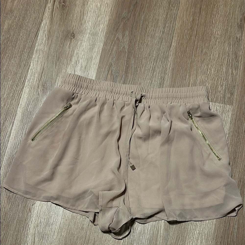 HYFVE Tan Athletic Shorts Lightweight Elastic Waist